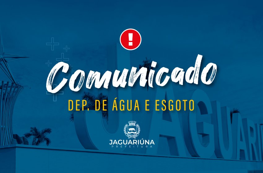 OBRAS DA CPFL VÃO INTERROMPER O ABASTECIMENTO DE ÁGUA NESTE DOMINGO EM JAGUARIÚNA