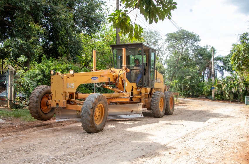 SECRETARIA DE OBRAS REALIZA MANUTENÇÃO EM ESTRADAS DO BAIRRO BOM JARDIM