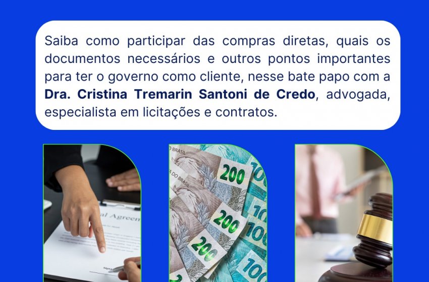 PALESTRA COM O TEMA “COMO VENDER PARA AS PREFEITURAS” ACONTECE EM ABRIL