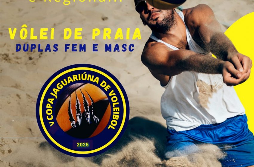 JAGUARIÚNA SEDIARÁ ETAPA REGIONAL DE VÔLEI DE PRAIA NESTE DOMINGO