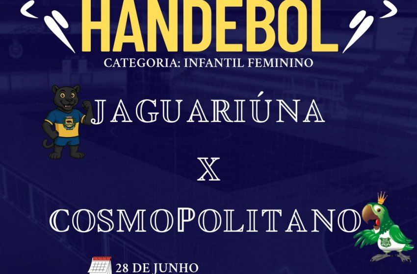 HANDEBOL JAGUARIUNENSE JOGA SÁBADO NO AZULÃO