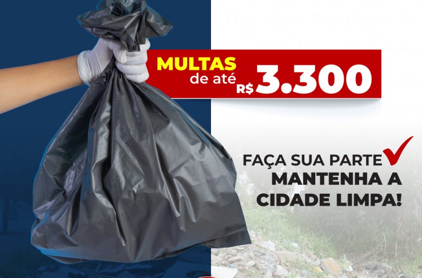 SECRETARIA DE OBRAS ALERTA: É CRIME DESCARTAR LIXO OU ENTULHO EM TERRENOS BALDIOS E VIAS PÚBLICAS