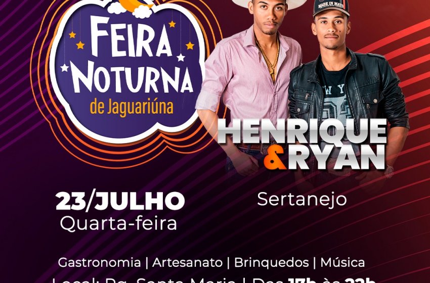 HOJE TEM MÚSICA SERTANEJA NA FEIRA NOTURNA DE JAGUARIÚNA 