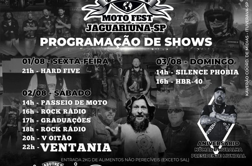 JAGUARIÚNA RECEBE ‘ULTRA MOTO FEST’ COM SHOWS E ATRAÇÕES PARA TODA A FAMÍLIA