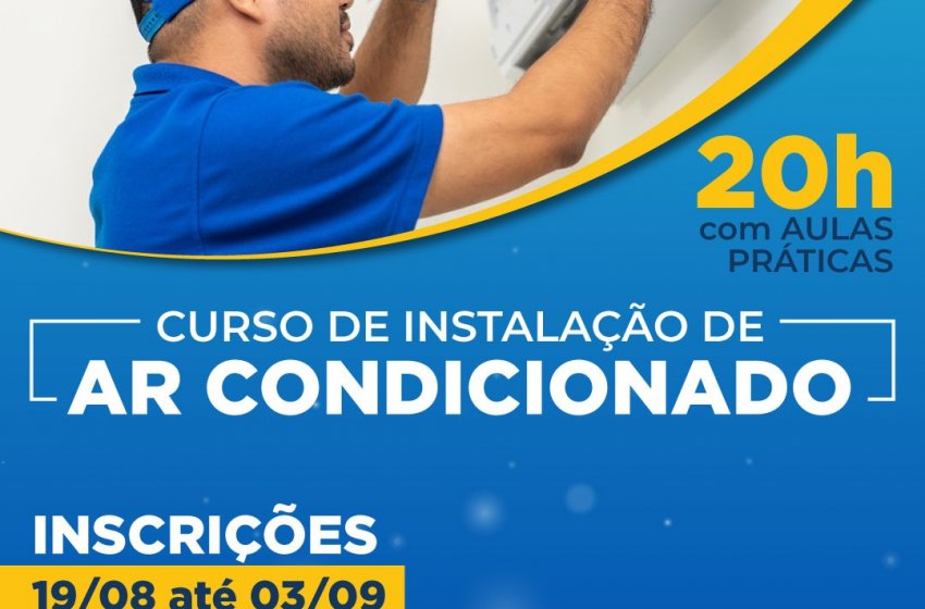 PREFEITURA DE JAGUARIÚNA OFERECE CURSO GRATUITO DE INSTALAÇÃO DE AR-CONDICIONADO