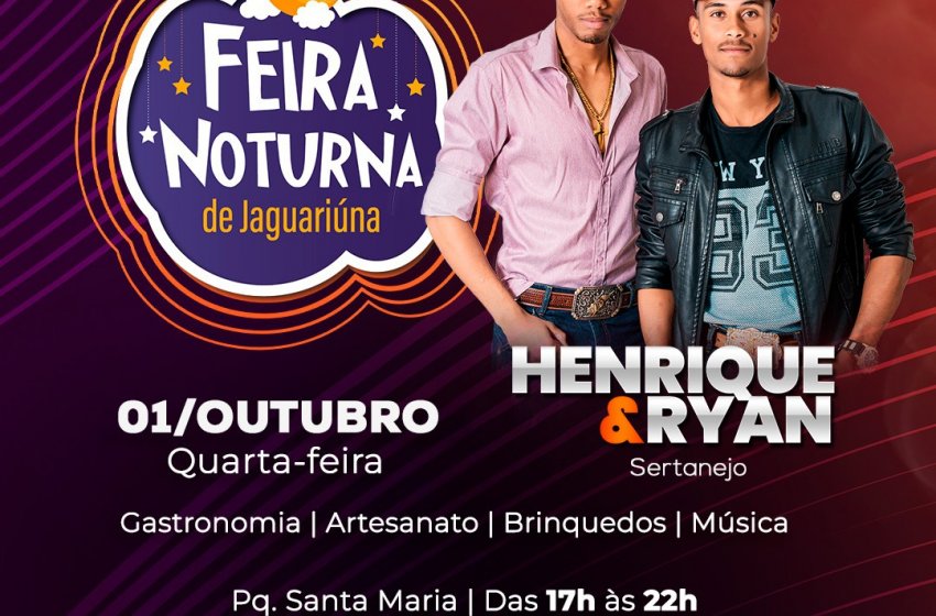 PARQUE SANTA MARIA RECEBE HOJE MAIS UMA EDIÇÃO DA FEIRA NOTURNA 