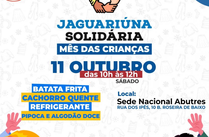 NESTE SÁBADO TEM ‘JAGUARIÚNA SOLIDÁRIA’ NA SEDE DOS ABUTRE’S NO ROSEIRA DE BAIXO