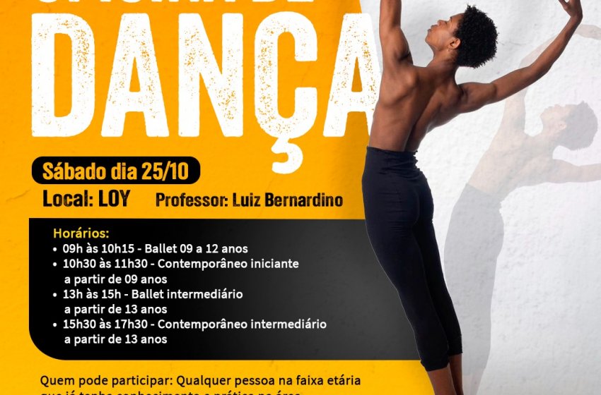 OFICINA DE DANÇA GRATUITA ACONTECE DIA 25 NO LOY
