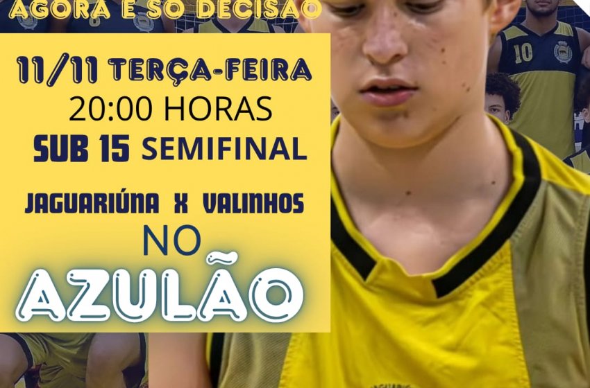 JAGUARIÚNA RECEBE NESTA TERÇA VALINHOS EM SEMIFINAL DA LIGA METROPOLITANA