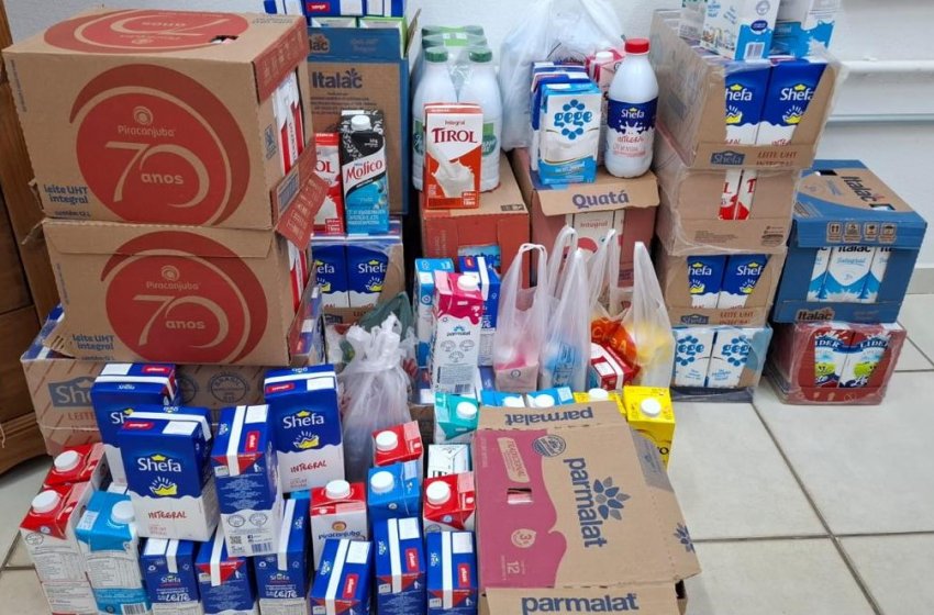 FUNDO SOCIAL RECEBE DOAÇÃO DE LEITE 