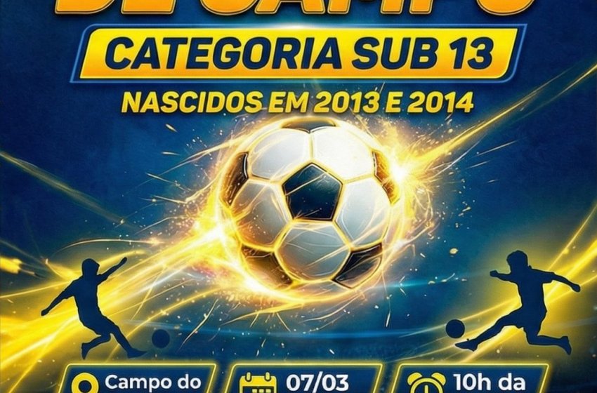 SECRETARIA DE ESPORTES REALIZARÁ SELETIVA DE FUTEBOL DE CAMPO