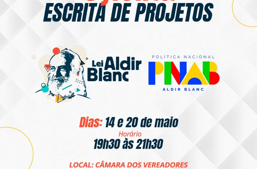 PREFEITURA DE JAGUARIÚNA PROMOVE OFICINA GRATUITA DE ESCRITA DE PROJETOS PELA LEI ALDIR BLANC