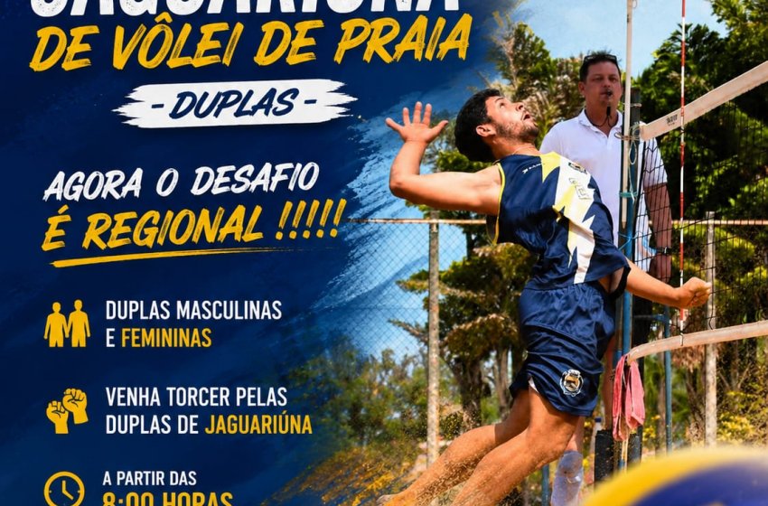 COPA JAGUARIÚNA DE VÔLEI DE PRAIA PARA DUPLAS COMEÇA DOMINGO 