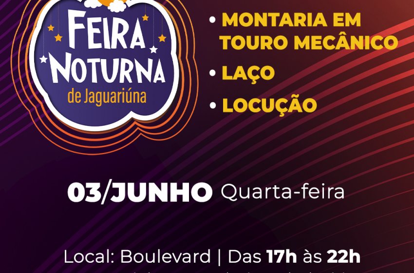 FEIRA NOTURNA DE HOJE SERÁ NO BOULEVARD DO CENTRO CULTURAL