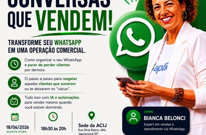 ACIJ PROMOVE ENCONTRO SOBRE ESTRATÉGIAS DE VENDAS PELO WHATSAPP COM USO DE IA