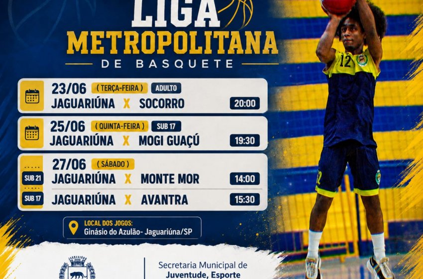 BASQUETE JAGUARIUNENSE TEM QUATRO JOGOS EM CASA ESSA SEMANA