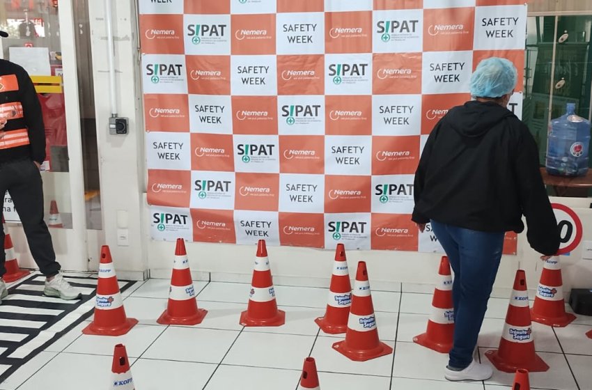 MOBILIDADE URBANA REALIZA AÇÃO DE EDUCAÇÃO NO TRÂNSITO NA EMPRESA NEMERA