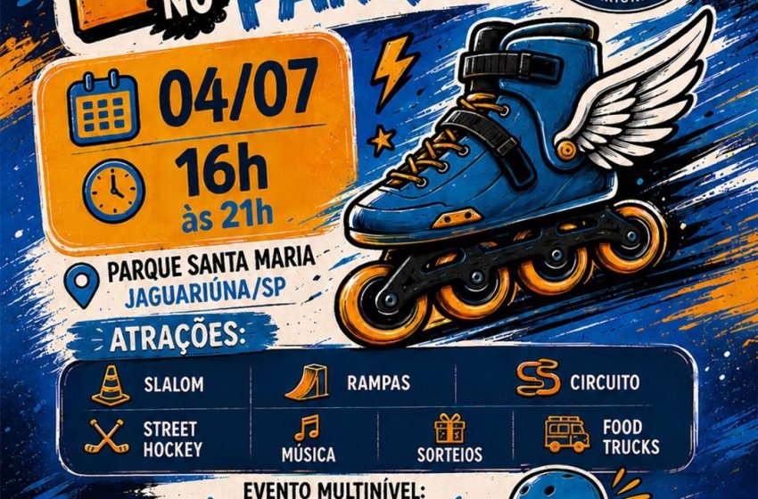 JAGUARIÚNA RECEBE NESTE SÁBADO O 1º PATINS NO PARQUE