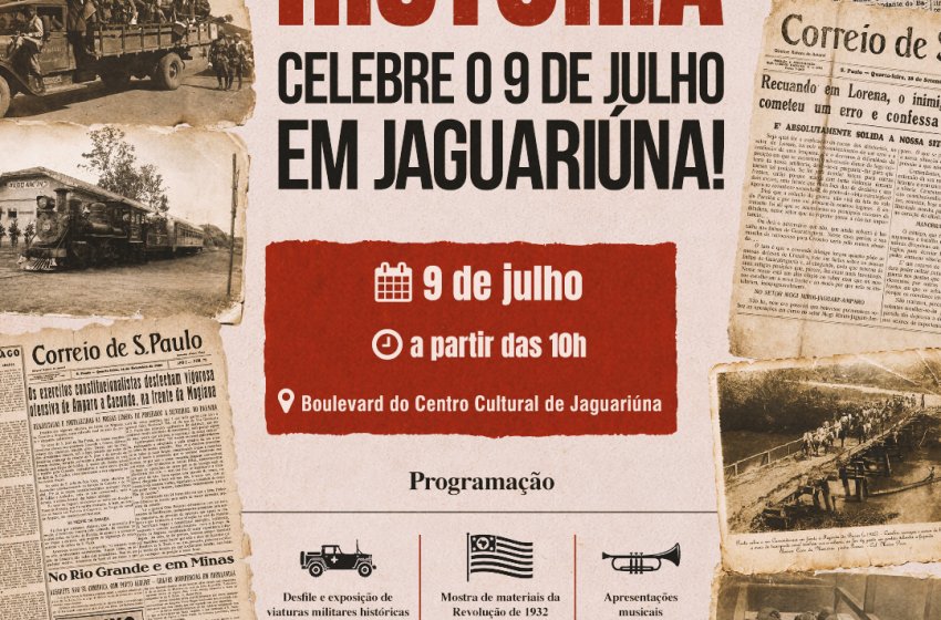   JAGUARIÚNA CELEBRA O 9 DE JULHO COM EVENTO NO CENTRO CULTURAL 