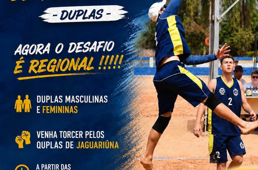 TERCEIRA ETAPA DA COPA JAGUARIÚNA DE VÔLEI DE PRAIA PARA DUPLAS ACONTECE NO DOMINGO