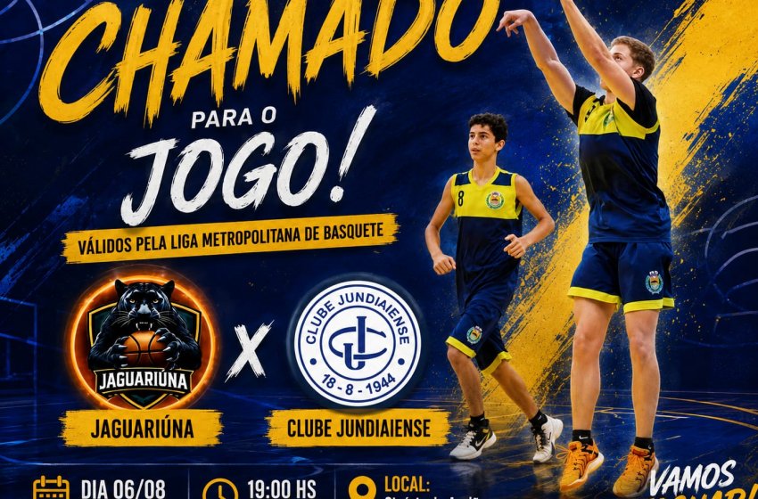 JAGUARIÚNA BUSCA A LIDERANÇA NO BASQUETE SUB-17 DA LIGA METROPOLITANA, QUINTA-FEIRA NO AZULÃO