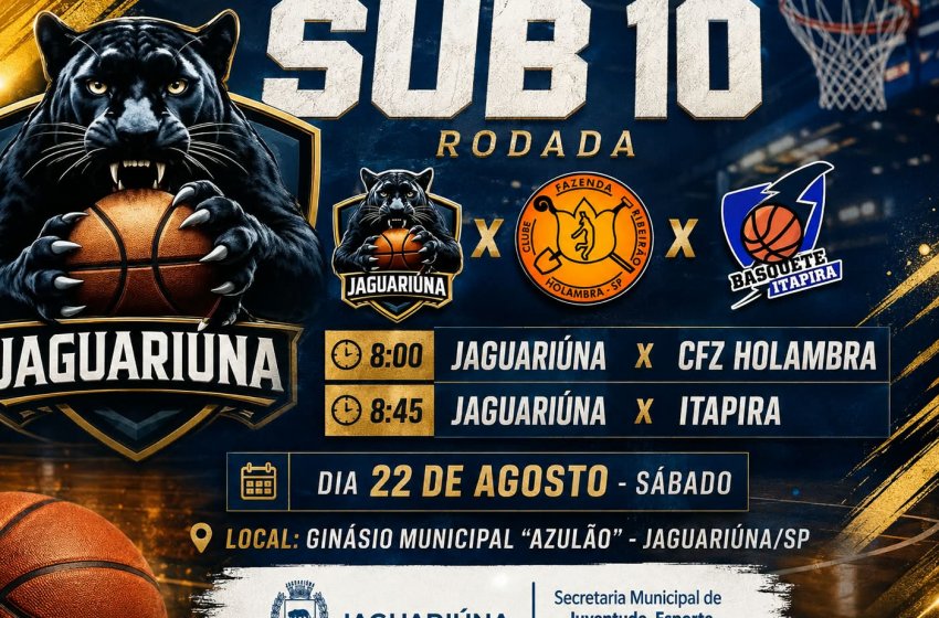 EQUIPE SUB 10 DE JAGUARIÚNA JOGA SÁBADO PELA LIGA METROPOLITANA DE BASQUETE 