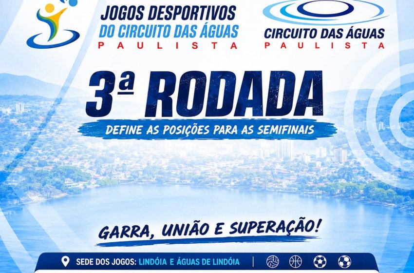 JAGUARÍUNA TERÁ OITO CONFRONTOS NO FIM DE SEMANA PELOS JOGOS DESPORTIVOS DO CIRCUITO DAS ÁGUAS 