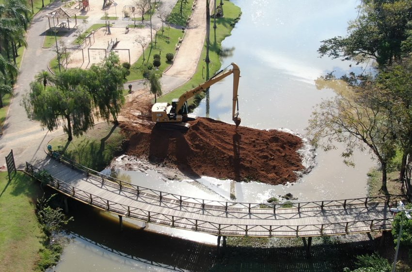 JAGUARIÚNA INICIA REVITALIZAÇÃO DO PARQUE DOS LAGOS E DESASSOREAMENTO DAS LAGOAS
