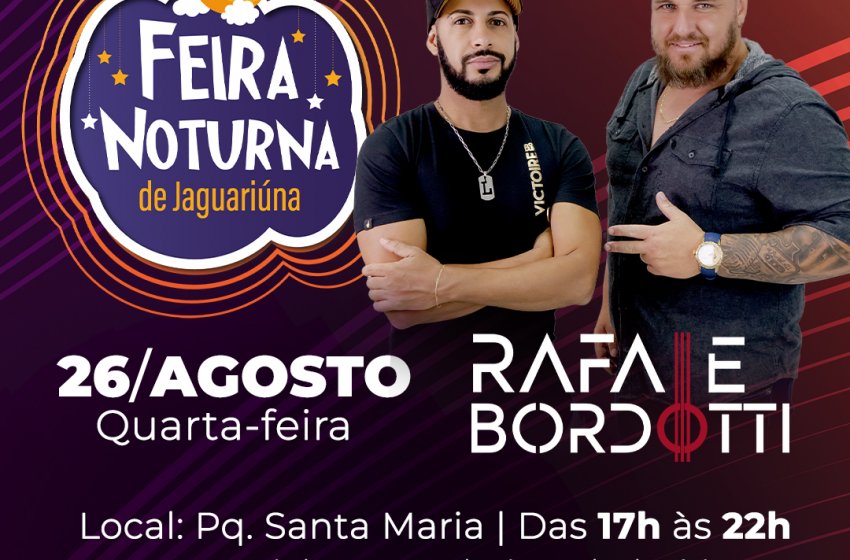 PARQUE SANTA MARIA RECEBE HOJE A FEIRA NOTURNA DE JAGUARIÚNA