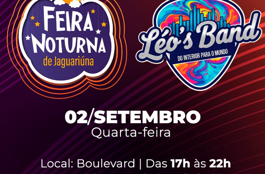 FEIRA NOTURNA DE HOJE SERÁ NO BOULEVARD DO CENTRO CULTURAL