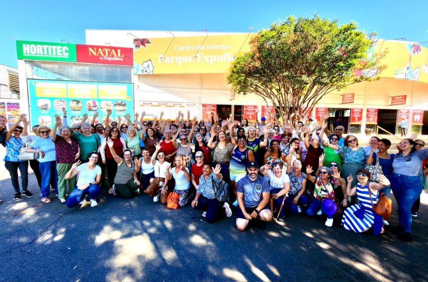   JAGUARIÚNA PROMOVE PASSEIO GRATUITO À EXPOFLORA PARA IDOSOS DOS PROGRAMAS MUNICIPAIS