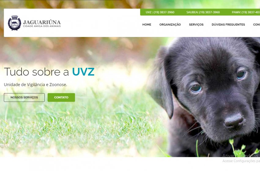 PREFEITURA CRIA HOTSITE VOLTADO PARA SAÚDE ANIMAL