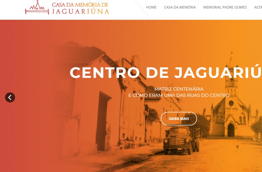 SITE DA “CASA DA MEMÓRIA DE JAGUARIÚNA” ESTÁ DE CARA NOVA