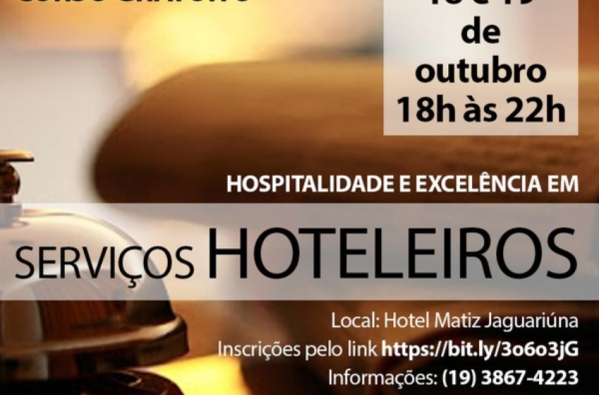 PREFEITURA ABRE INSCRIÇÕES PARA O CURSO DE “HOSPITALIDADE E EXCELÊNCIA EM SERVIÇOS HOTELEIROS”